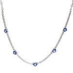Blue Sapphire Diamond Necklace