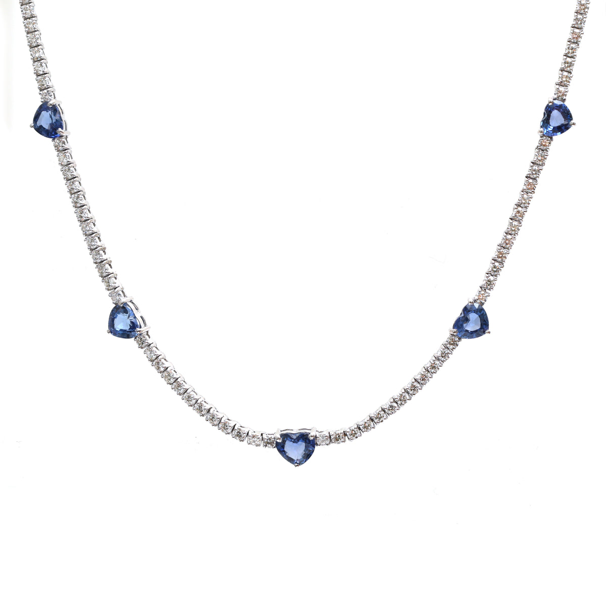 Blue Sapphire Diamond Necklace