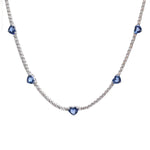 Blue Sapphire Diamond Necklace