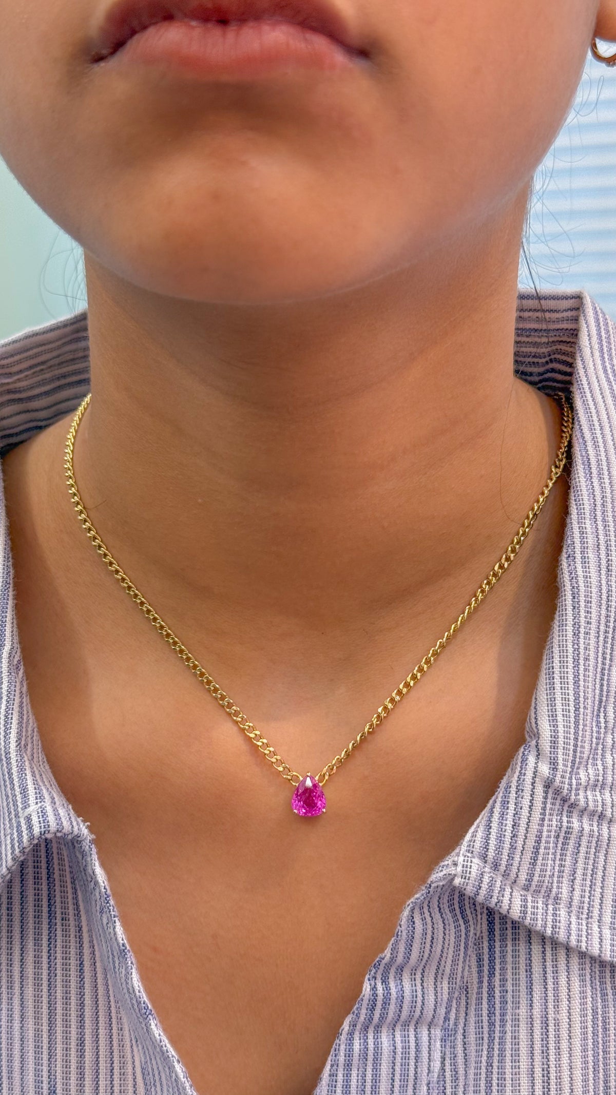 Pink Sapphire Necklace