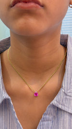 Pink Sapphire Necklace