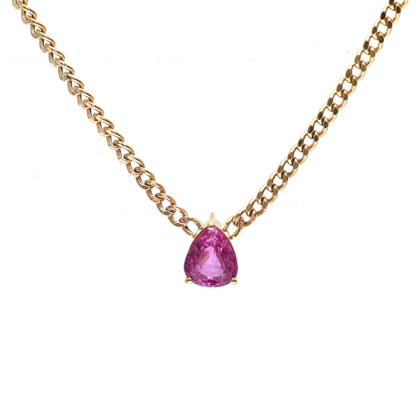 Pink Sapphire Necklace