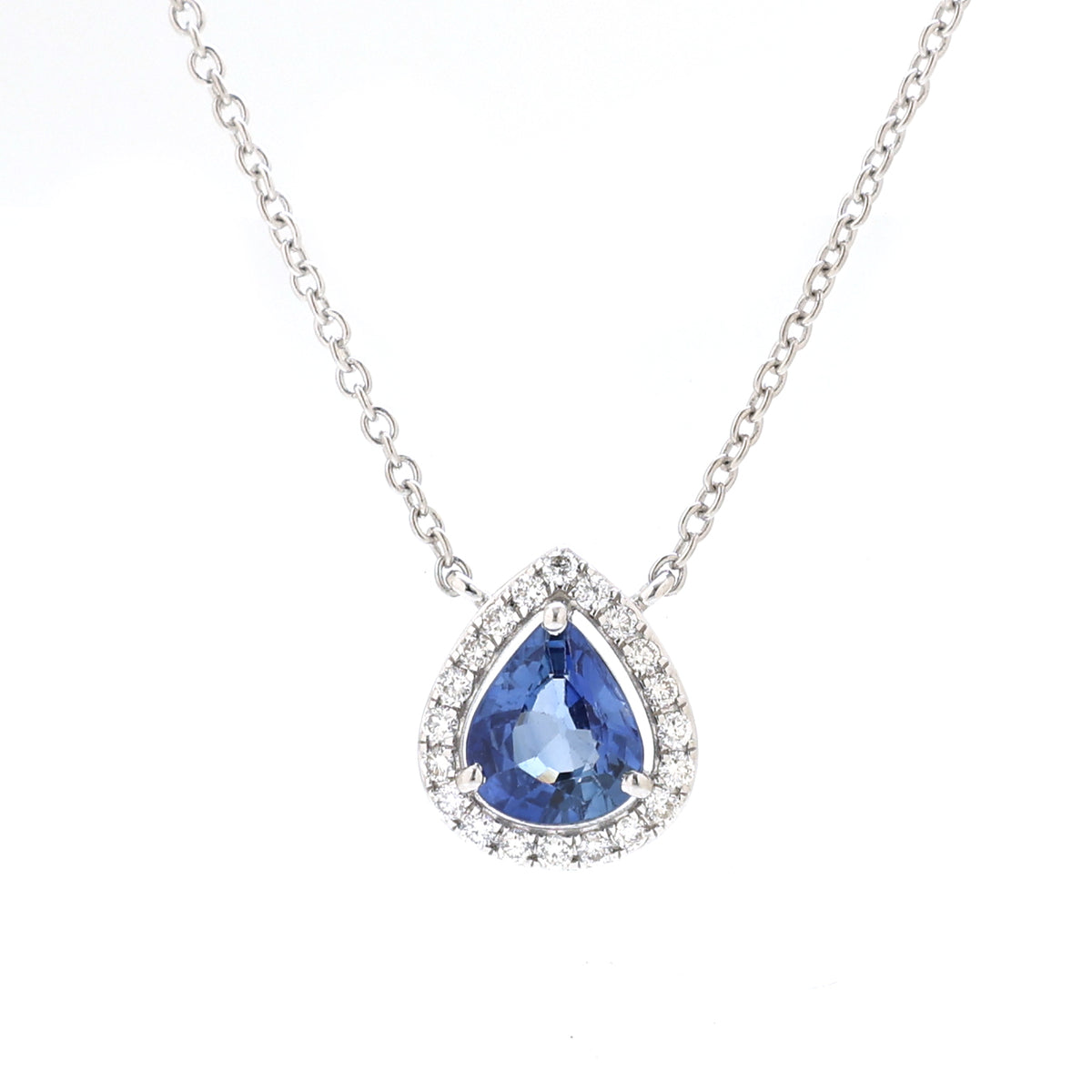 Blue Sapphire Diamond Necklace