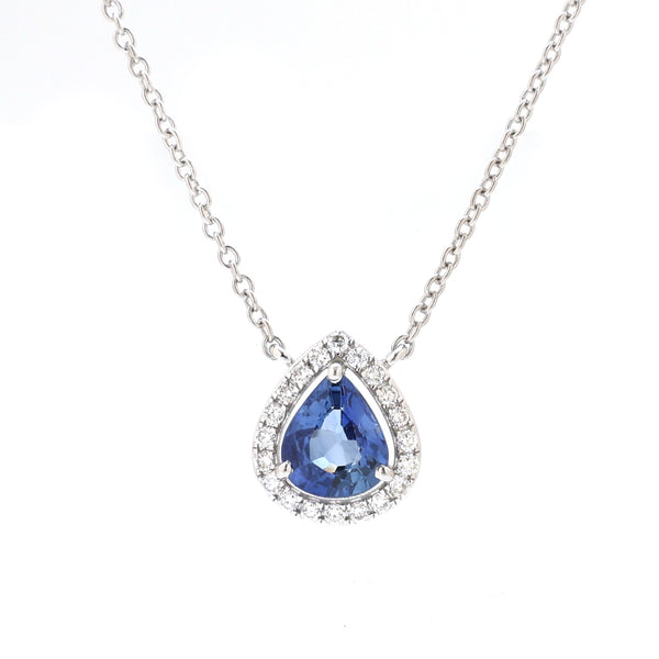 Blue Sapphire Diamond Necklace