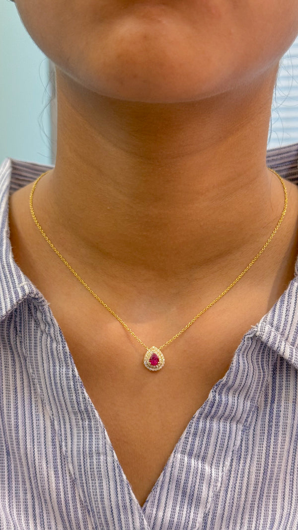 Ruby Diamond Necklace