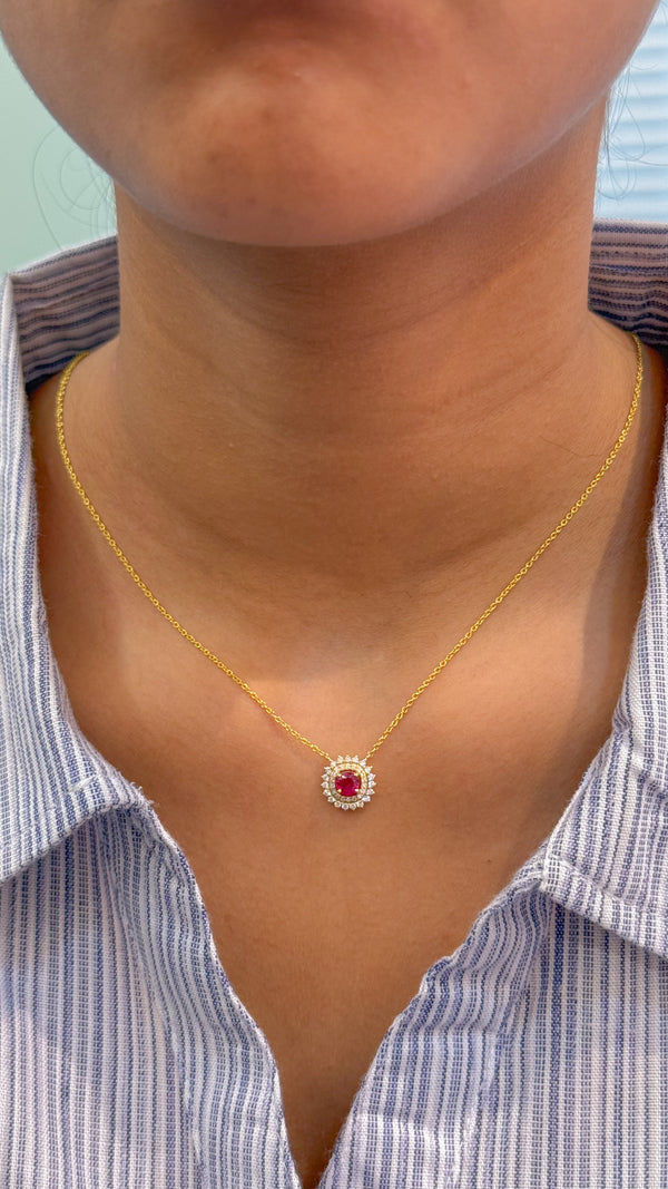 Ruby Diamond Necklace