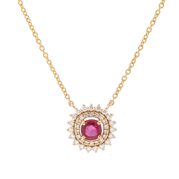 Ruby Diamond Necklace