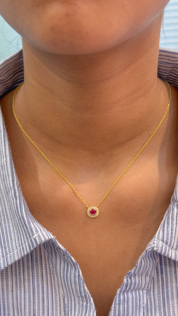 Ruby Diamond Necklace