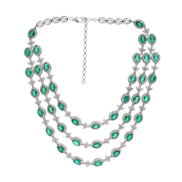 Emerald Diamond Necklace