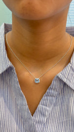 Aquamarine Diamond Necklace