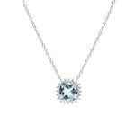 Aquamarine Diamond Necklace
