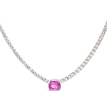 Diamond Pink Sapphire Necklace