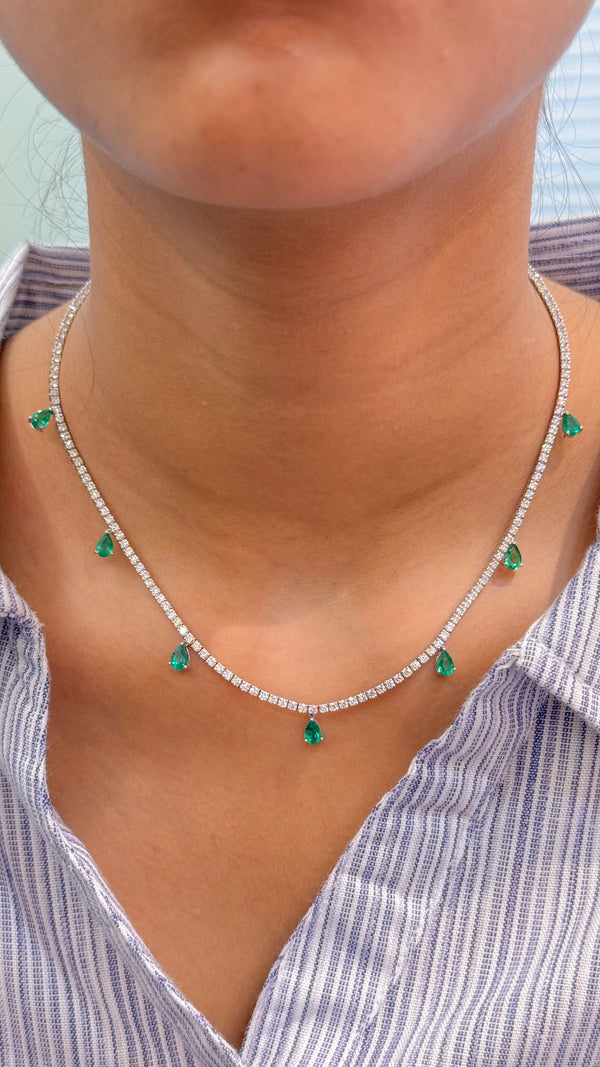 Diamond Emerald Necklace