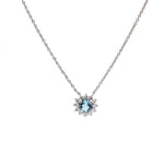 Aquamarine Diamond Necklace