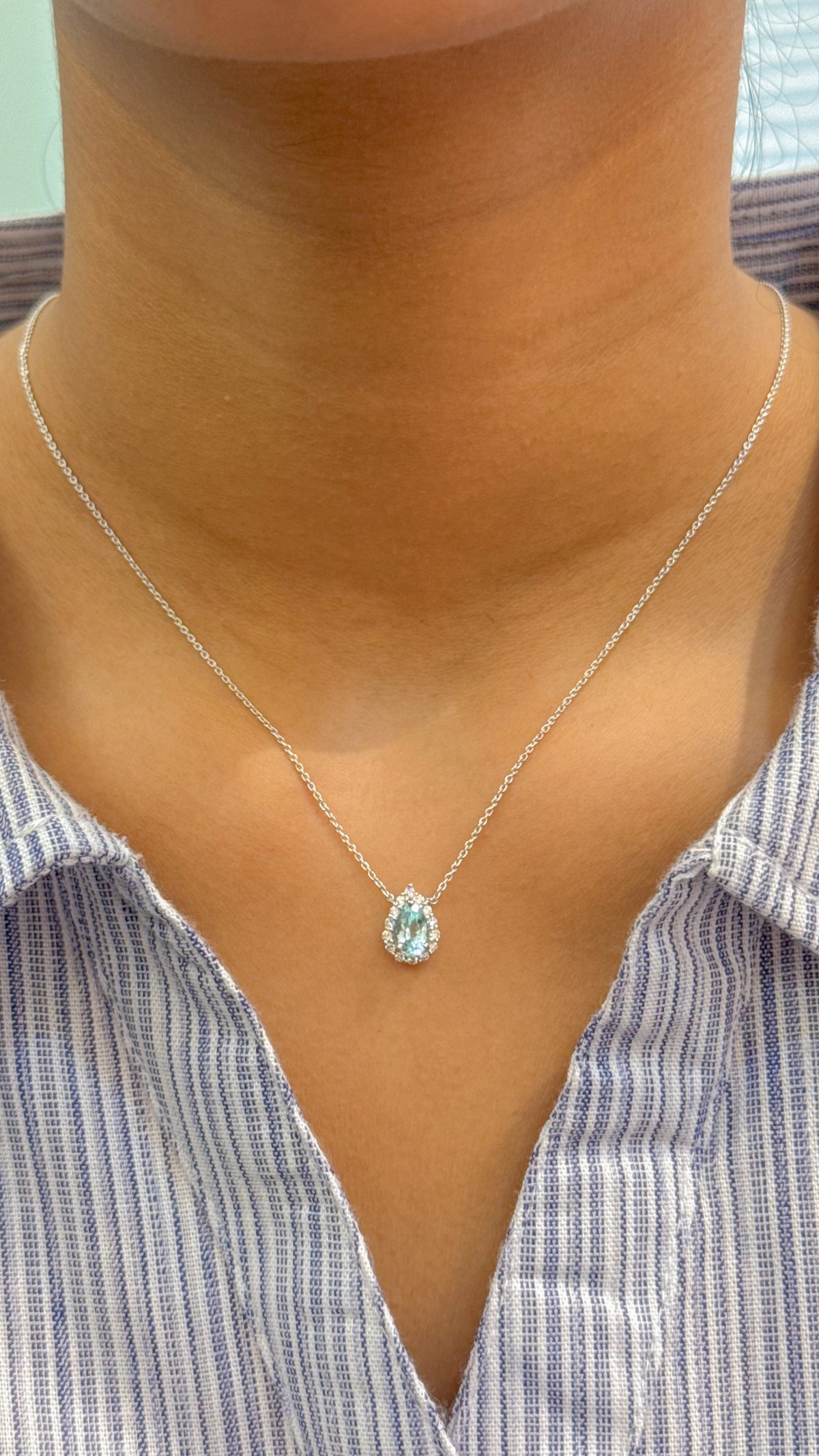 Paraiba Tourmaline Diamond Necklace