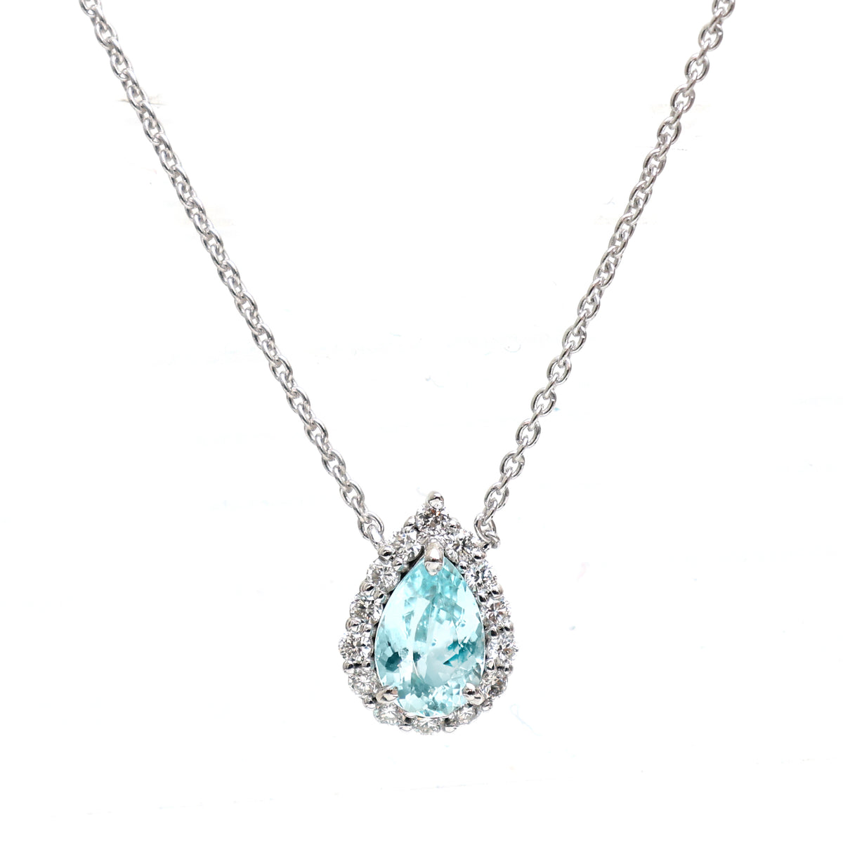 Paraiba Tourmaline Diamond Necklace