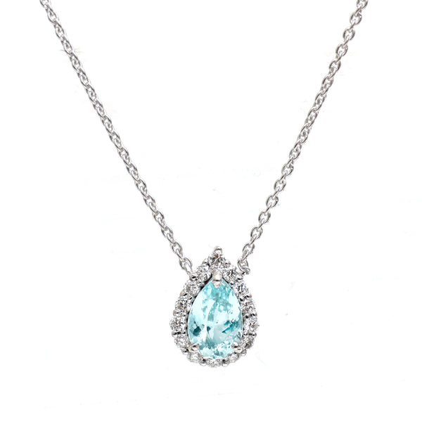 Paraiba Tourmaline Diamond Necklace