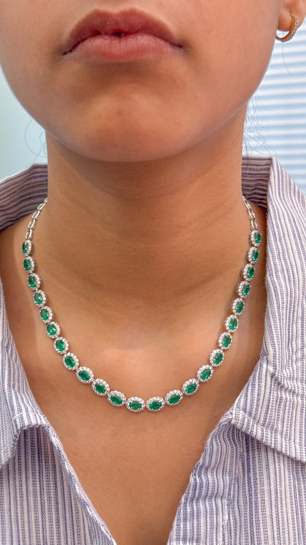 Emerald Diamond Necklace