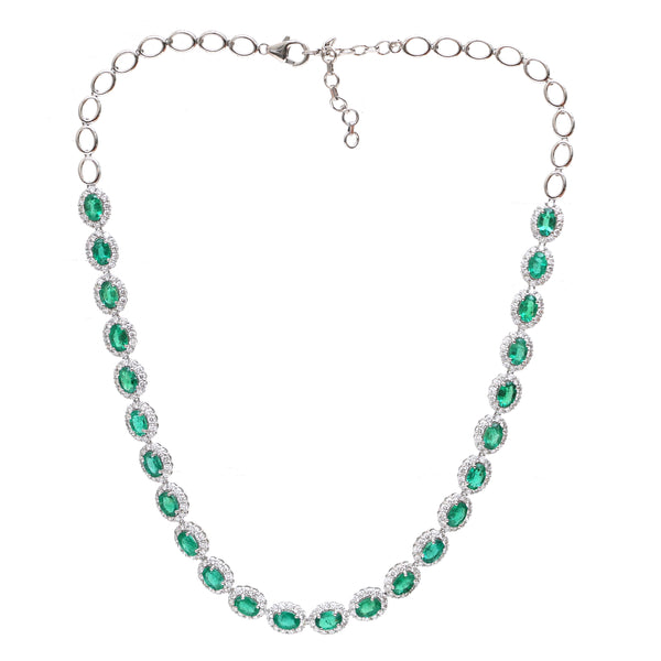 Emerald Diamond Necklace