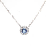 Blue Sapphire Diamond Necklace