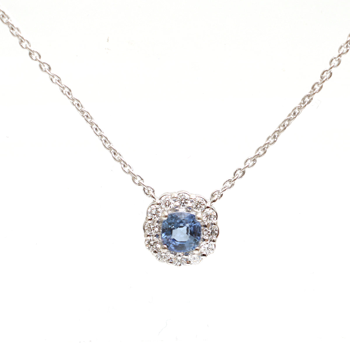 Blue Sapphire Diamond Necklace