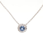 Blue Sapphire Diamond Necklace