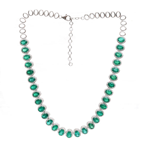Emerald Diamond Necklace