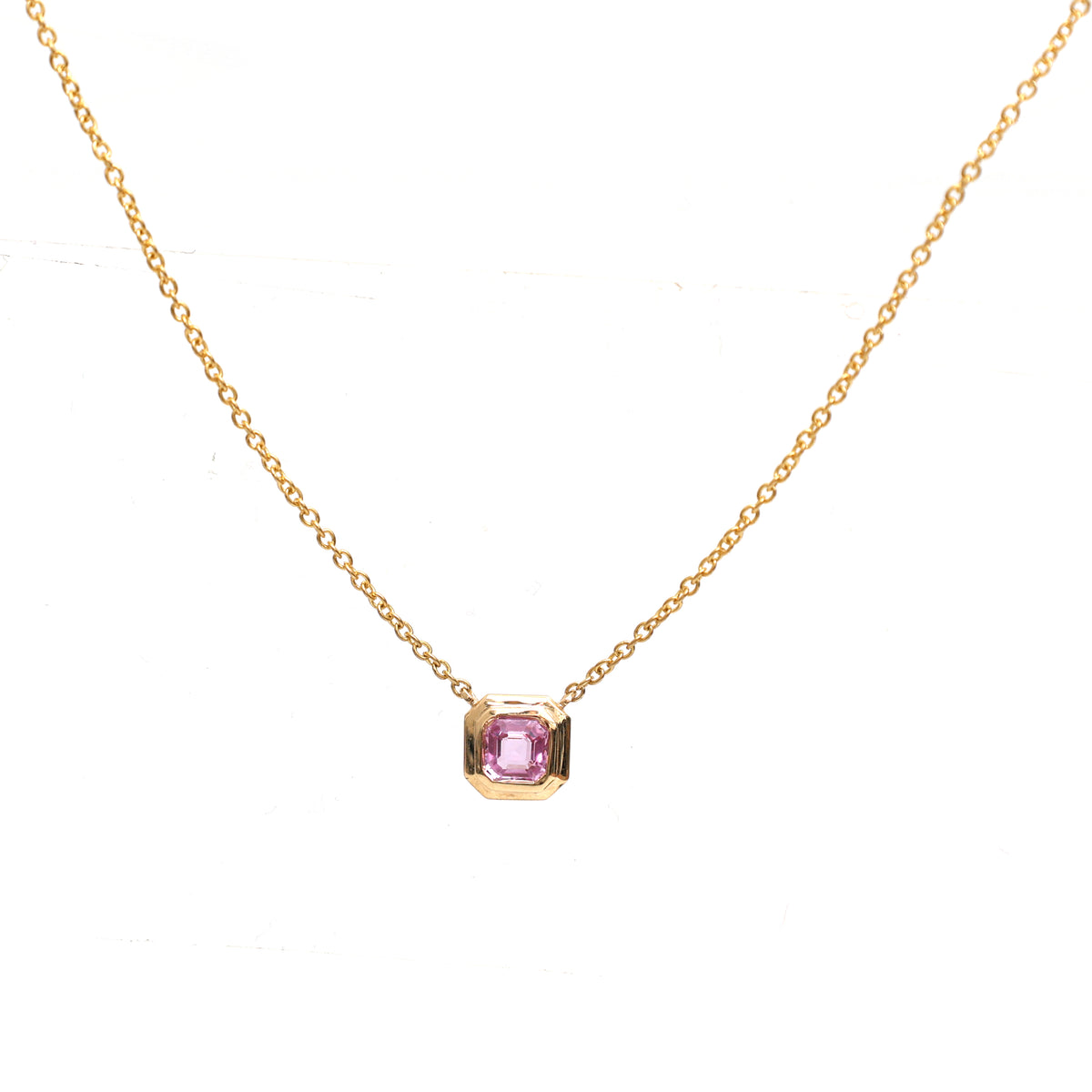Pink Sapphire Necklace