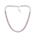 Pink Sapphire Diamond Necklace