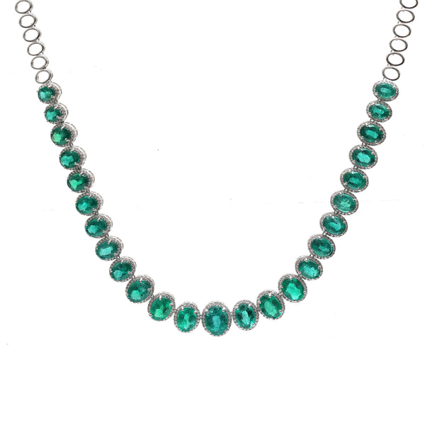 Emerald Diamond Necklace
