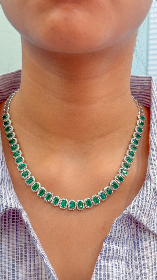 Emerald Diamond Necklace