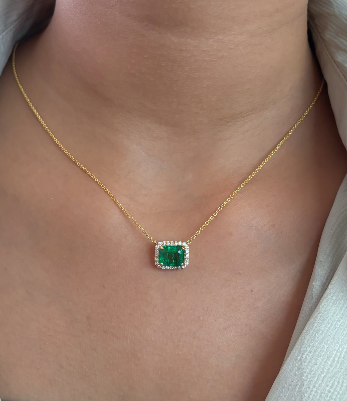 Emerald Diamond Necklace