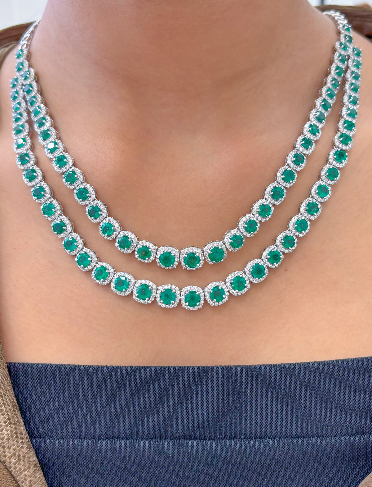 Emerald Diamond Necklace