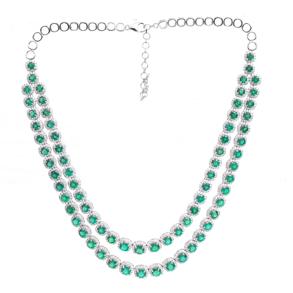 Emerald Diamond Necklace