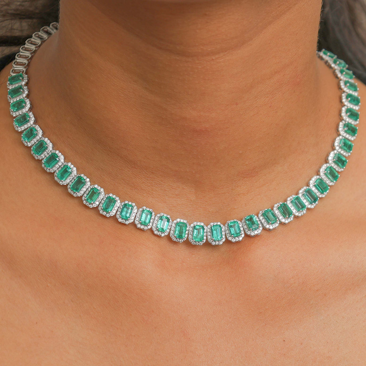 Emerald Diamond Necklace