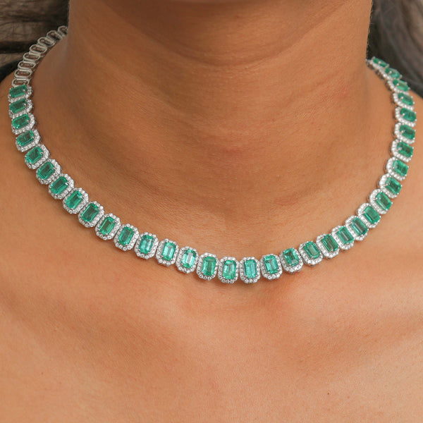 Emerald Diamond Necklace