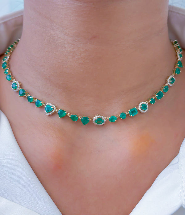 Emerald Diamond Necklace