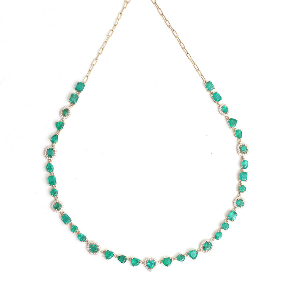 Emerald Diamond Necklace