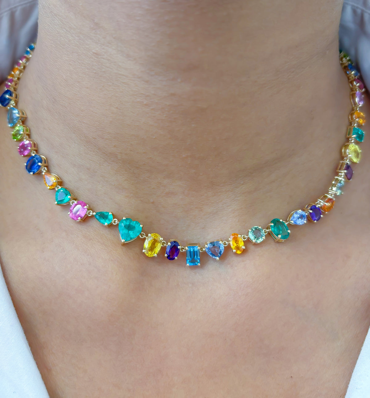 Rainbow Gemstone Necklace