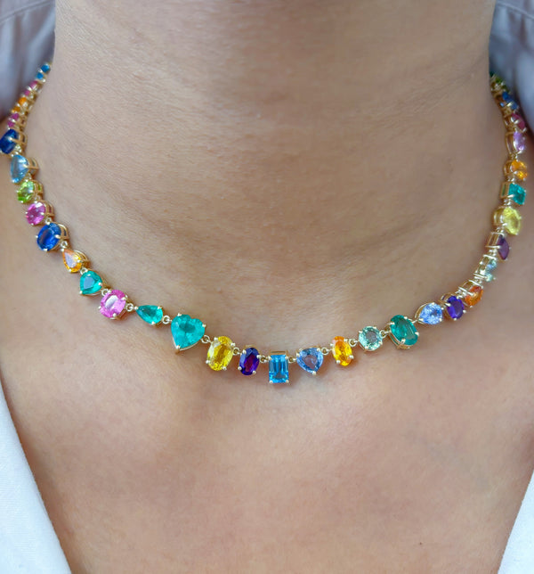 Rainbow Gemstone Necklace