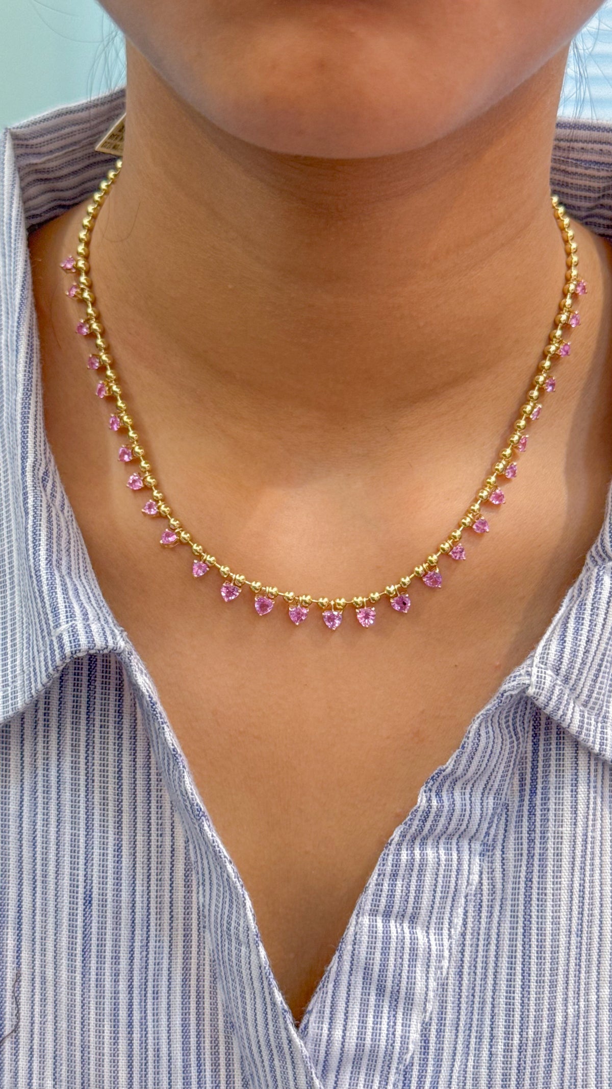 Pink Sapphire Necklace