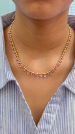 Pink Sapphire Necklace