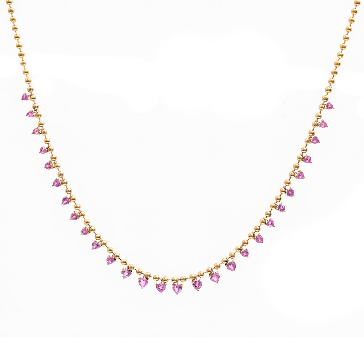Pink Sapphire Necklace