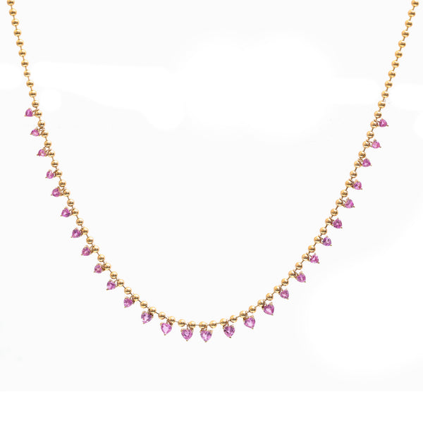Pink Sapphire Necklace