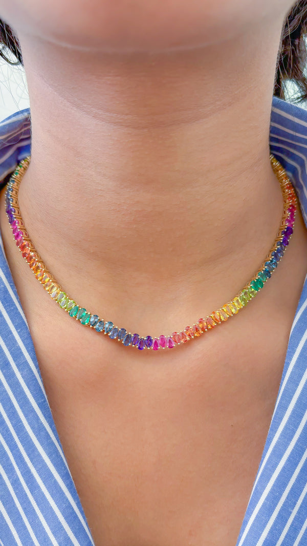 Rainbow Gemstone Necklace
