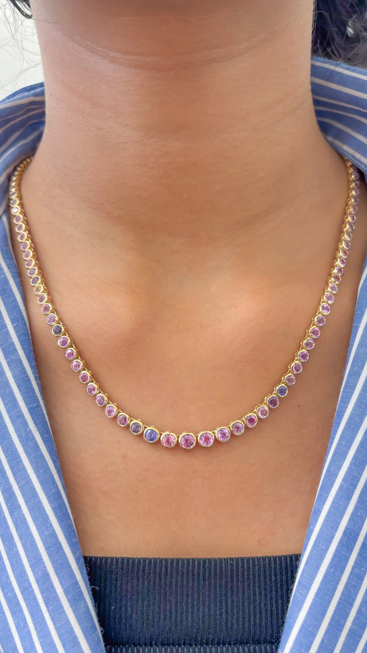 Pink Sapphire Necklace