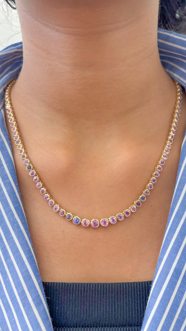Pink Sapphire Necklace