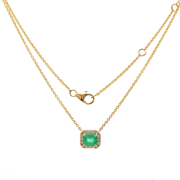 Colombian Emerald Diamond Necklace