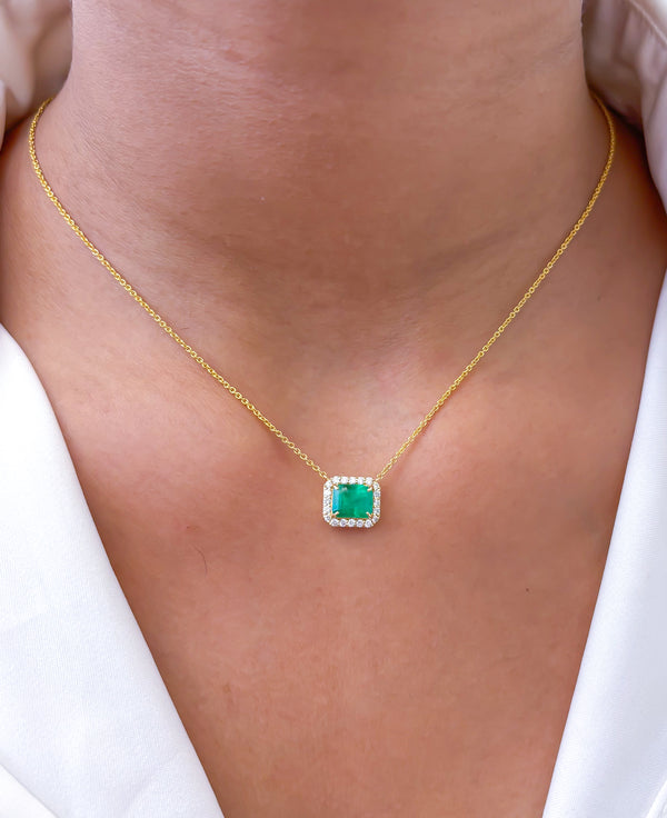 Colombian Emerald Diamond Necklace