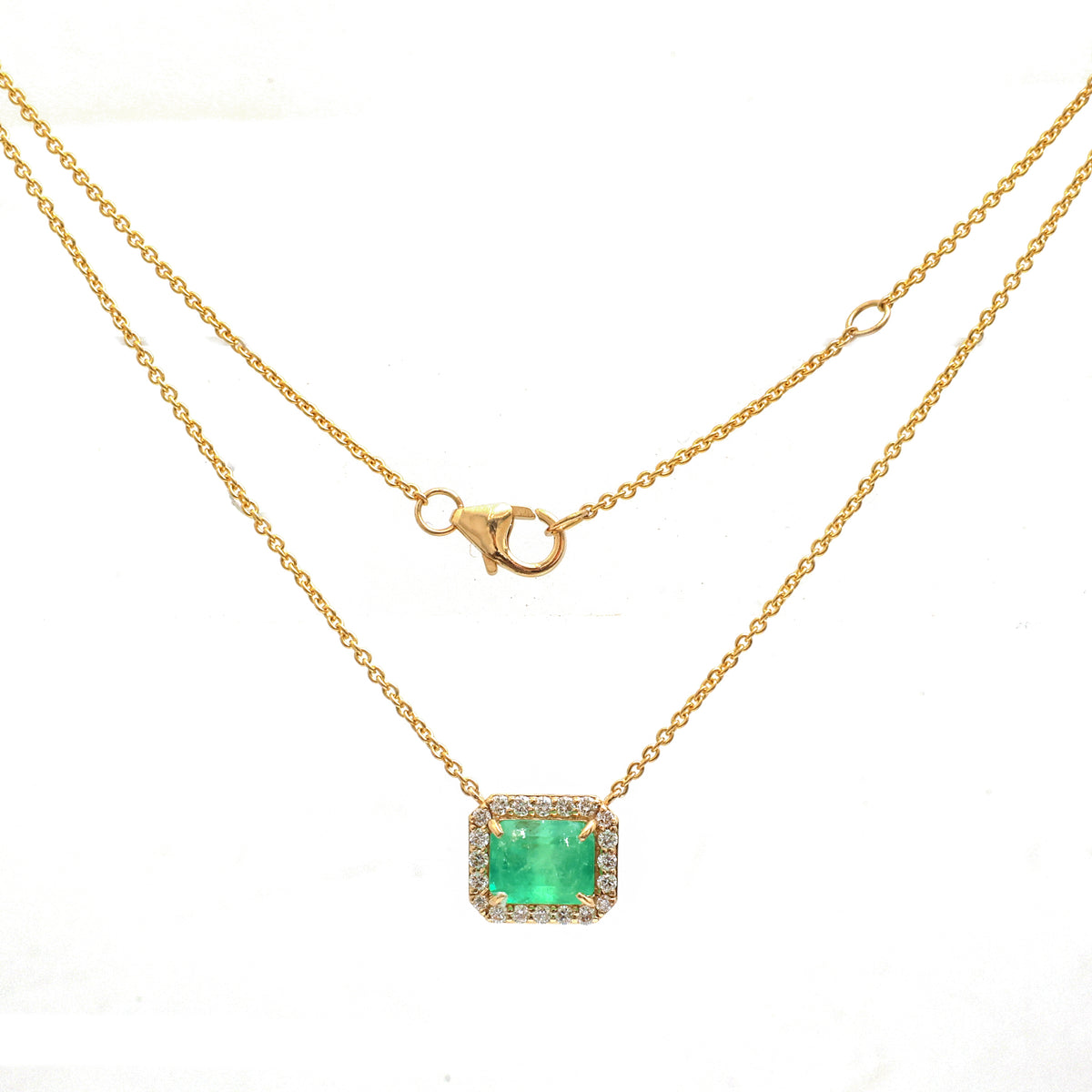 Colombian Emerald Diamond Necklace